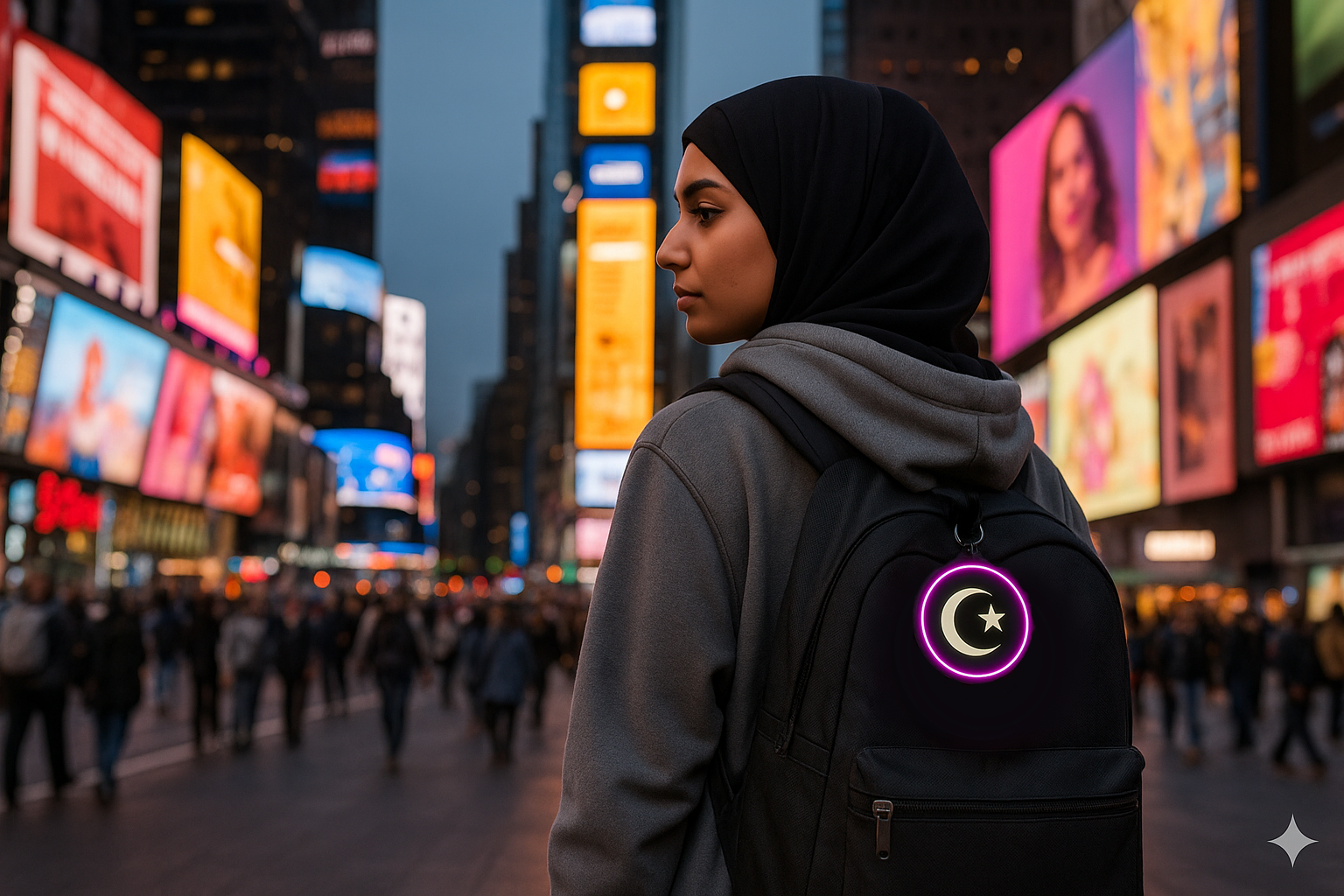 CRESCENT MOON  - LED PROTECTION PENDANT