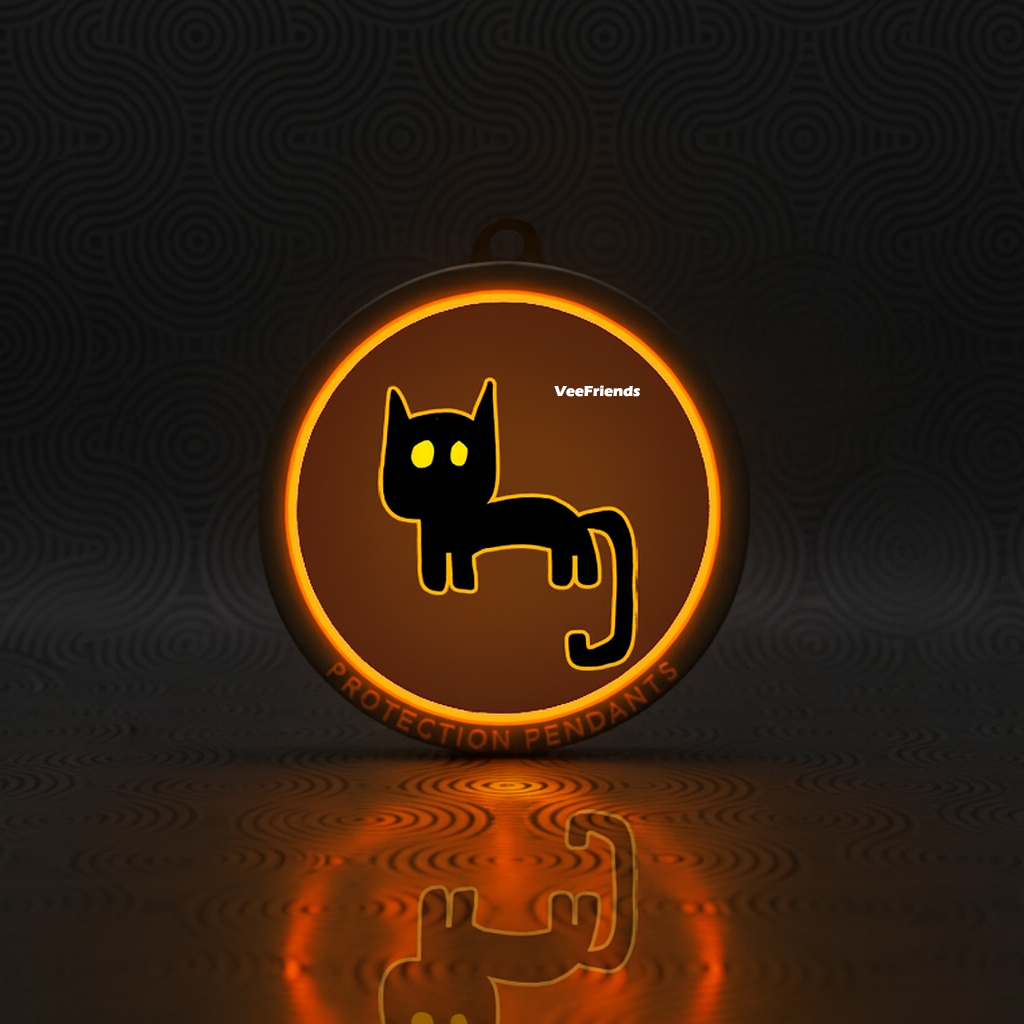 VEEFRIENDS "LUCKY BLACK CAT" HALO PENDANT