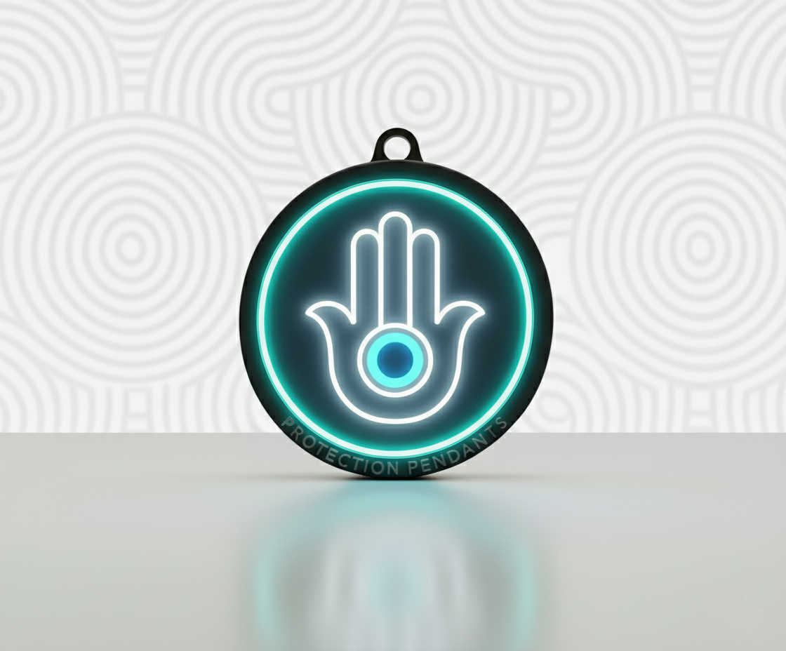 EVIL EYE / HAND OF HAMSA - LED PROTECTION PENDANT